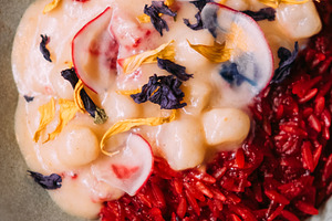 Seafood plate traditional meal paella saffron rice, a Food & Drink Photo by Photo Drive Studio