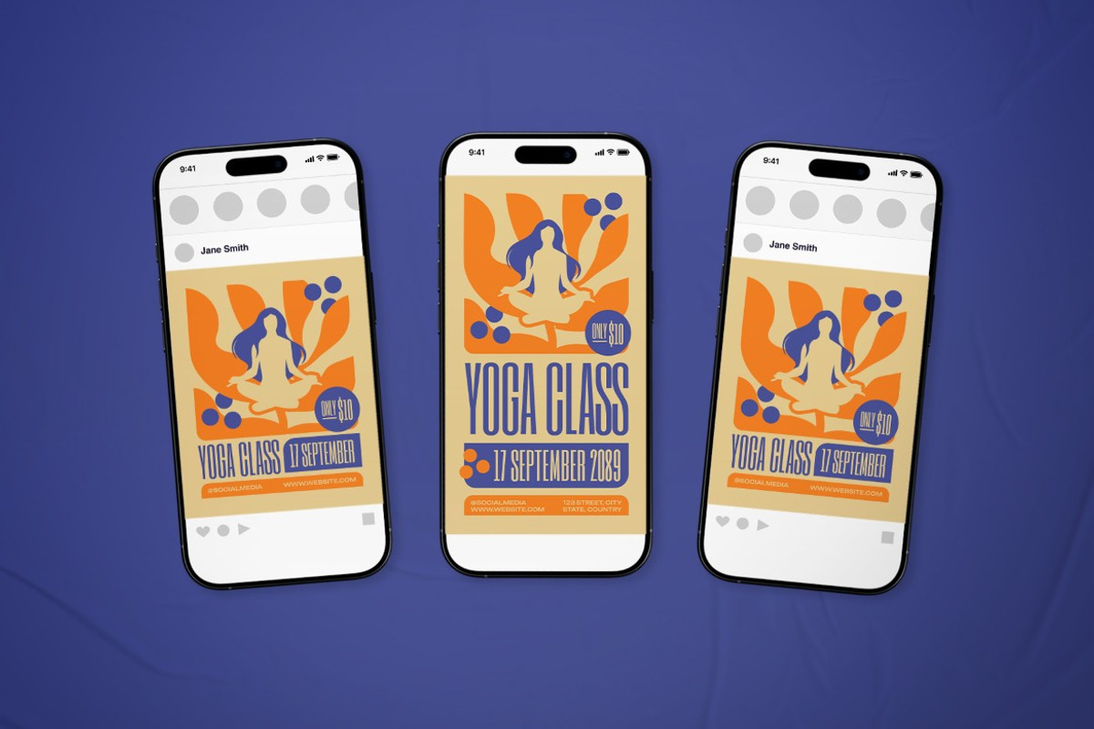 Yoga Class Promotion Flyer Set, a Flyer Template by The Good Store (Photo 2 of 3)