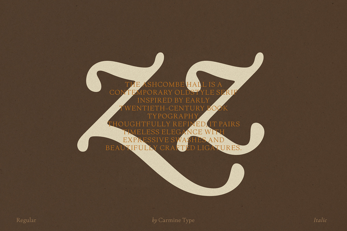 The Ashcombe Hall Oldstyle Serif, a Serif Font by CarmineType (Photo 8 of 24)