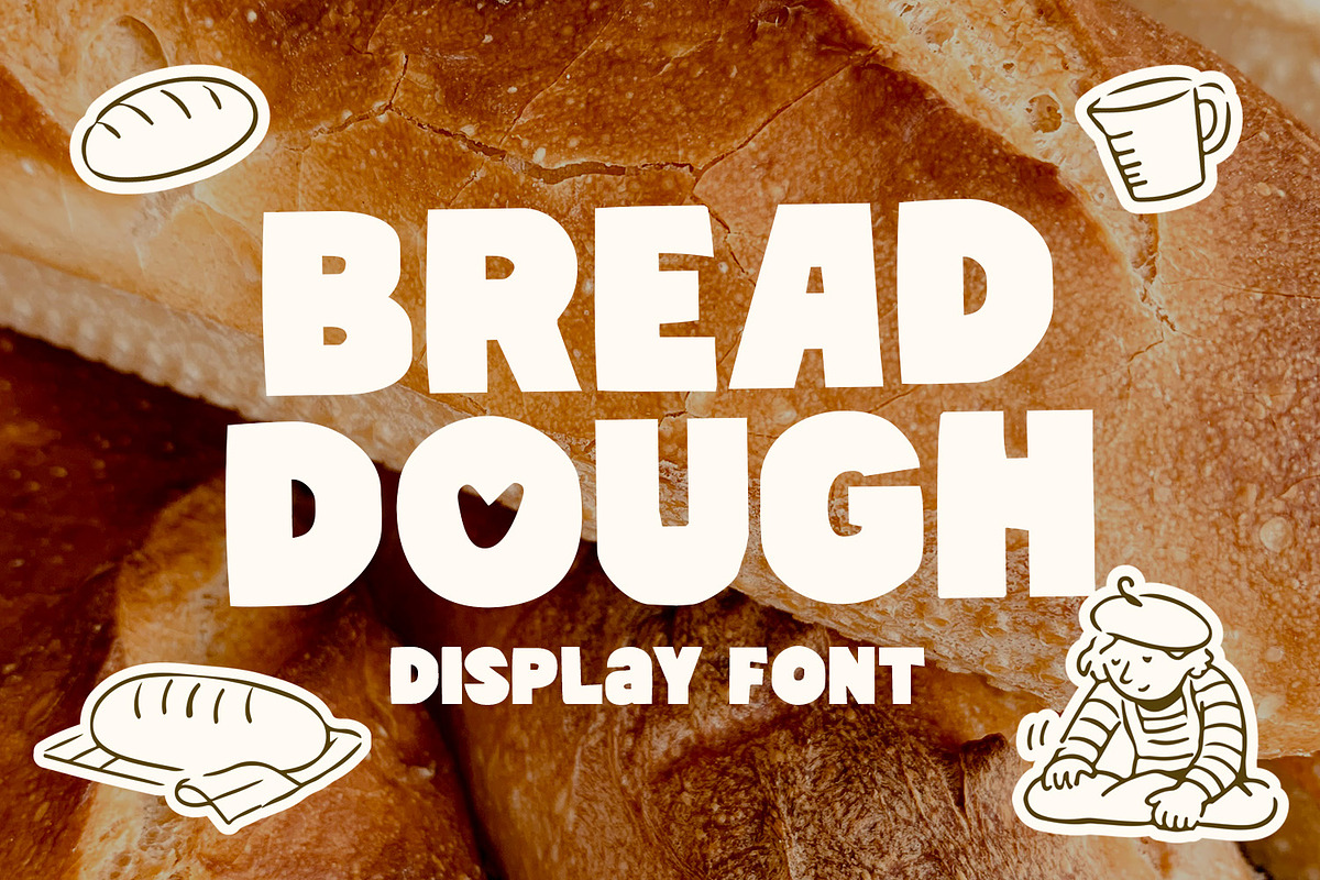 Bread Dough Bold Display Font, a Handwritten Font by Viswell (Photo 1 of 11)