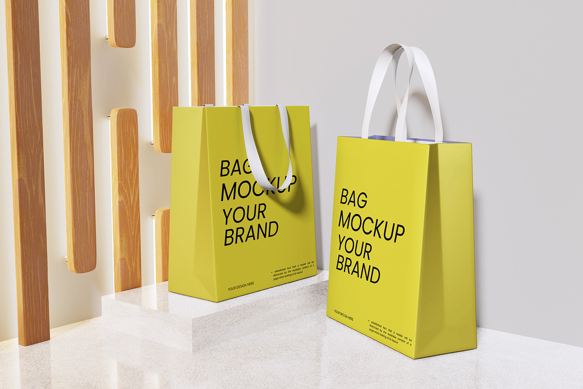High-Quality Shopping Bag Mockups, a Packaging Mockup by swsi-studio (Photo 6 of 6)