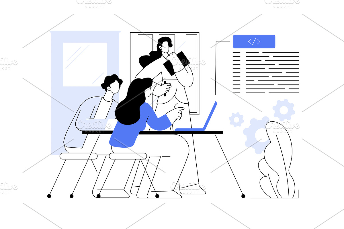 Software development abstract, a Finance Illustration by Visual Generation