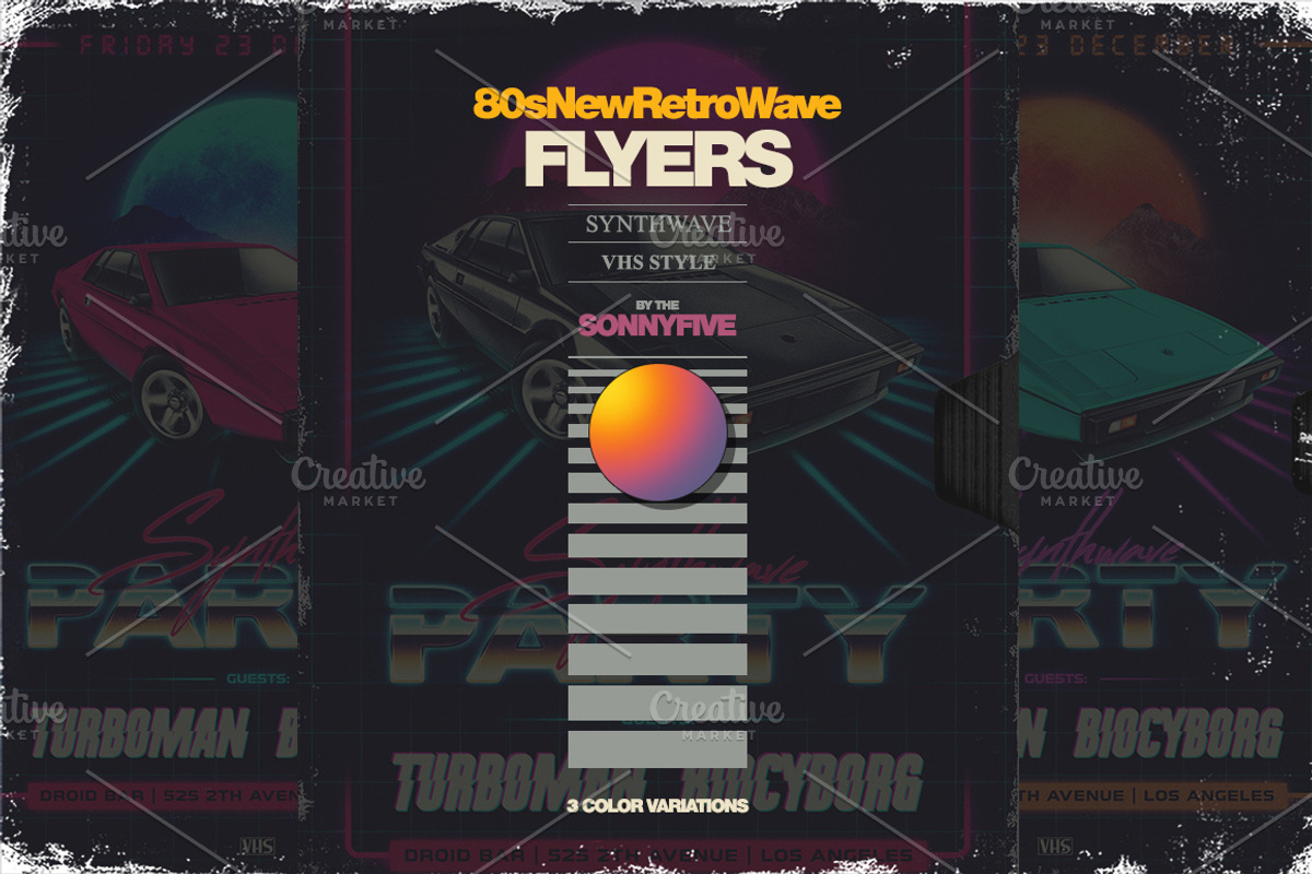 80s NewRetroWave flyers, a Flyer Template by Sonnyfive (Photo 3 of 7)