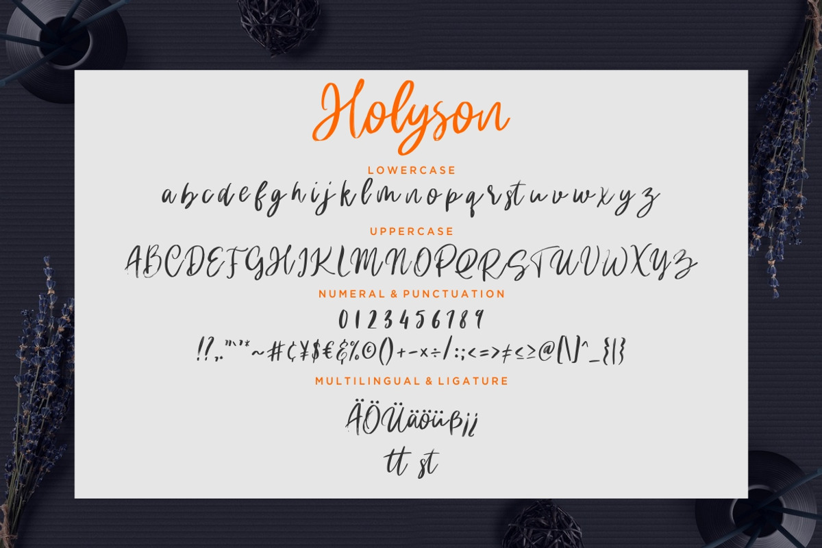 Holyson Calligraphy Wedding Font preview 7