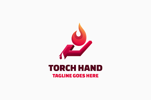 Torch Hand Gradient Colorful Logo, a Branding & Logo Template by Artnivora.Std