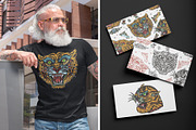 Tigers old school tattoo, an Animal Illustration by intueri (Thumbnail 4 of 7)