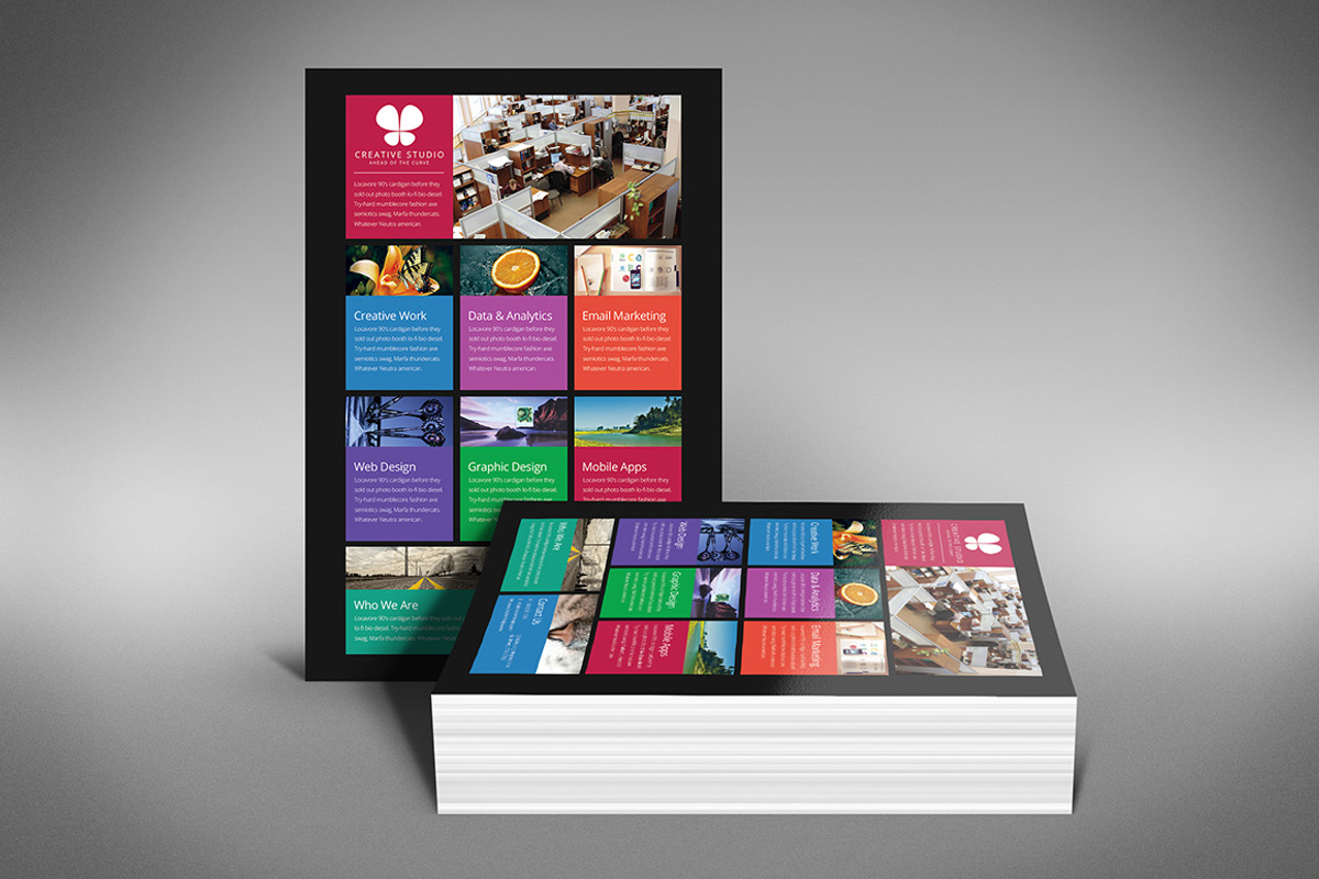 Flat Design Metro Flyer Template, a Flyer Template by Creativenauts (Photo 4 of 4)