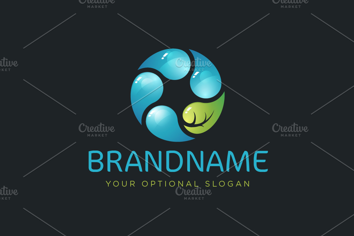 Natural Circle of Water Custom Logo, a Branding & Logo Template by ARTE MIGUEL (Photo 2 of 3)