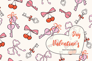 Whimsical Valentine Seamless Pattern