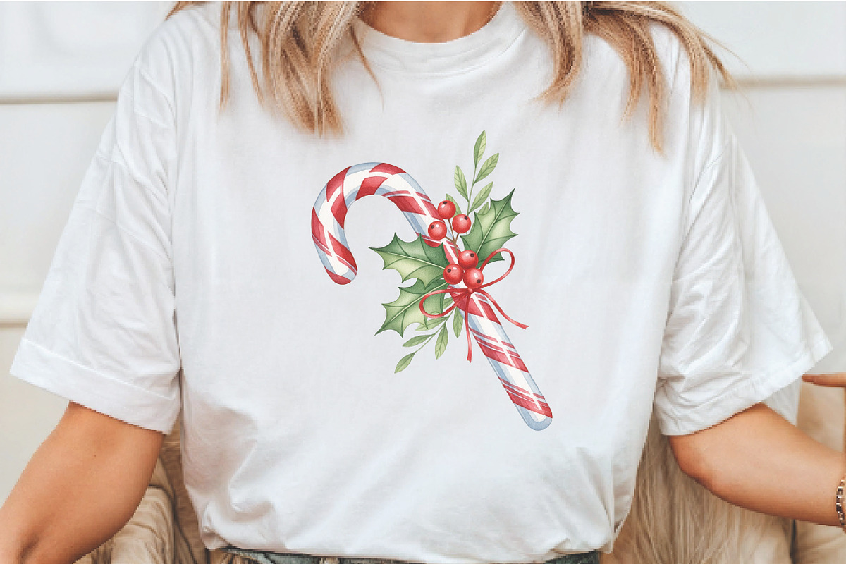 Christmas Candy Cane Clipart, an Illustration by Libby Wishes (Photo 7 of 7)
