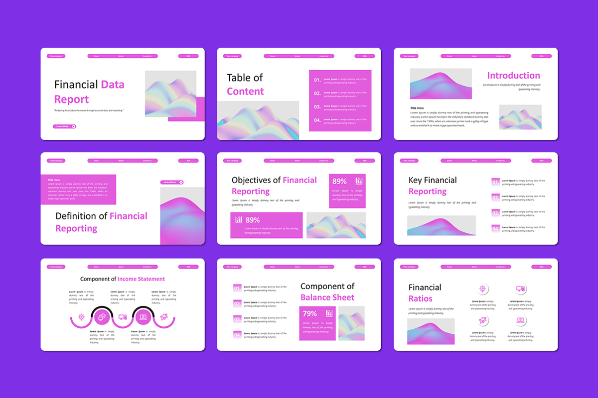 Financial Data Report - Keynote, a Presentation Template by Iqsiart Studio (Photo 2 of 3)