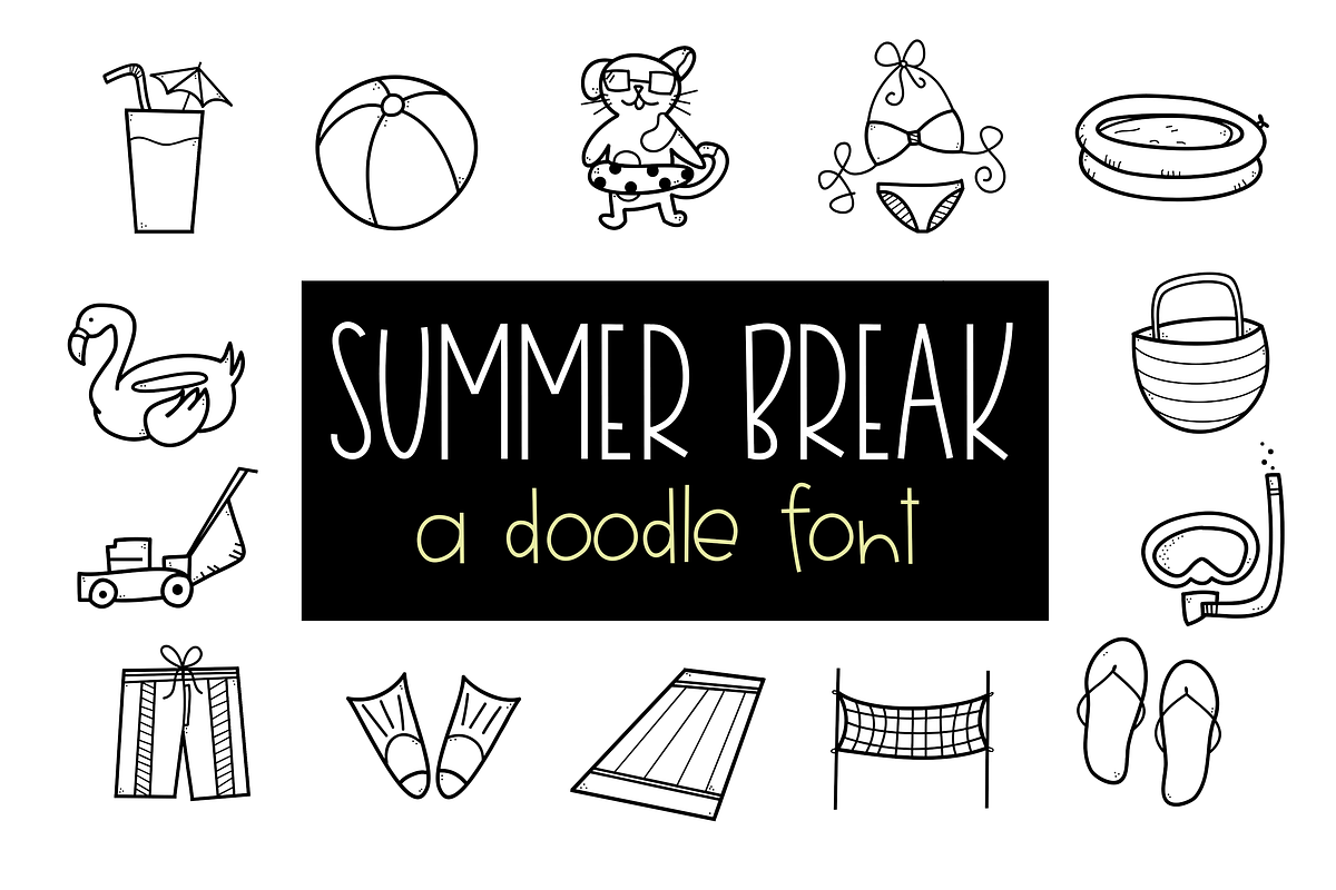 Summer Break - A Doodles Font