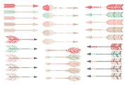 Mint & Coral Vector Arrow Clipart, an Illustration by Amanda Ilkov (Thumbnail 4 of 4)