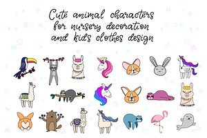 BIG Kid Collection. Clipart, Pattern