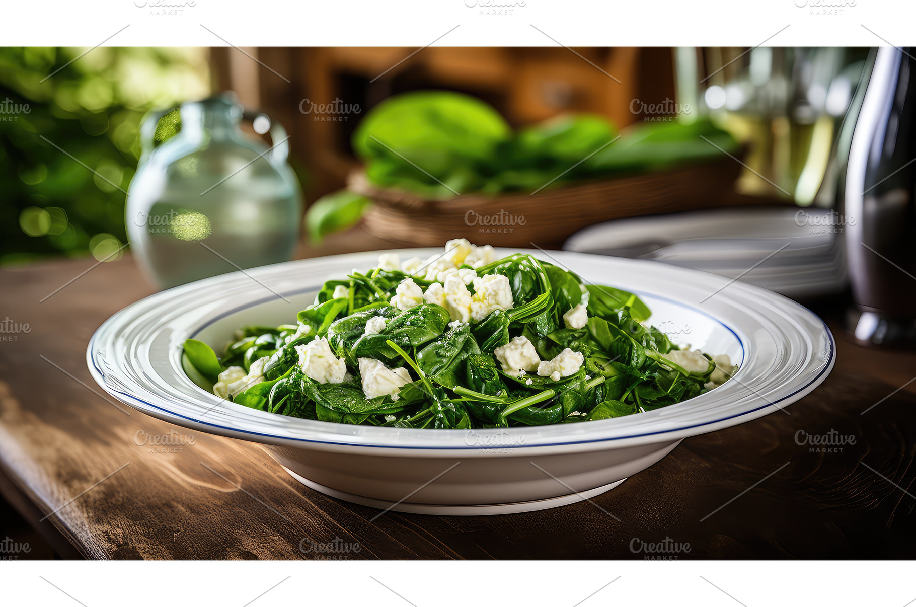 salad white spinach green ai, a Food & Drink Photo by pikepicture