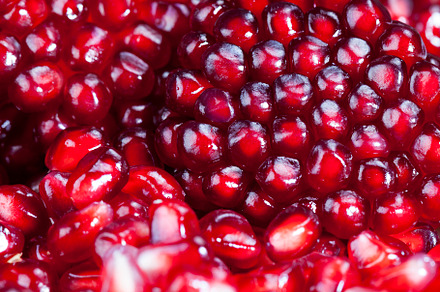 fresh pomegranate close up, a Photo by MyPhotos