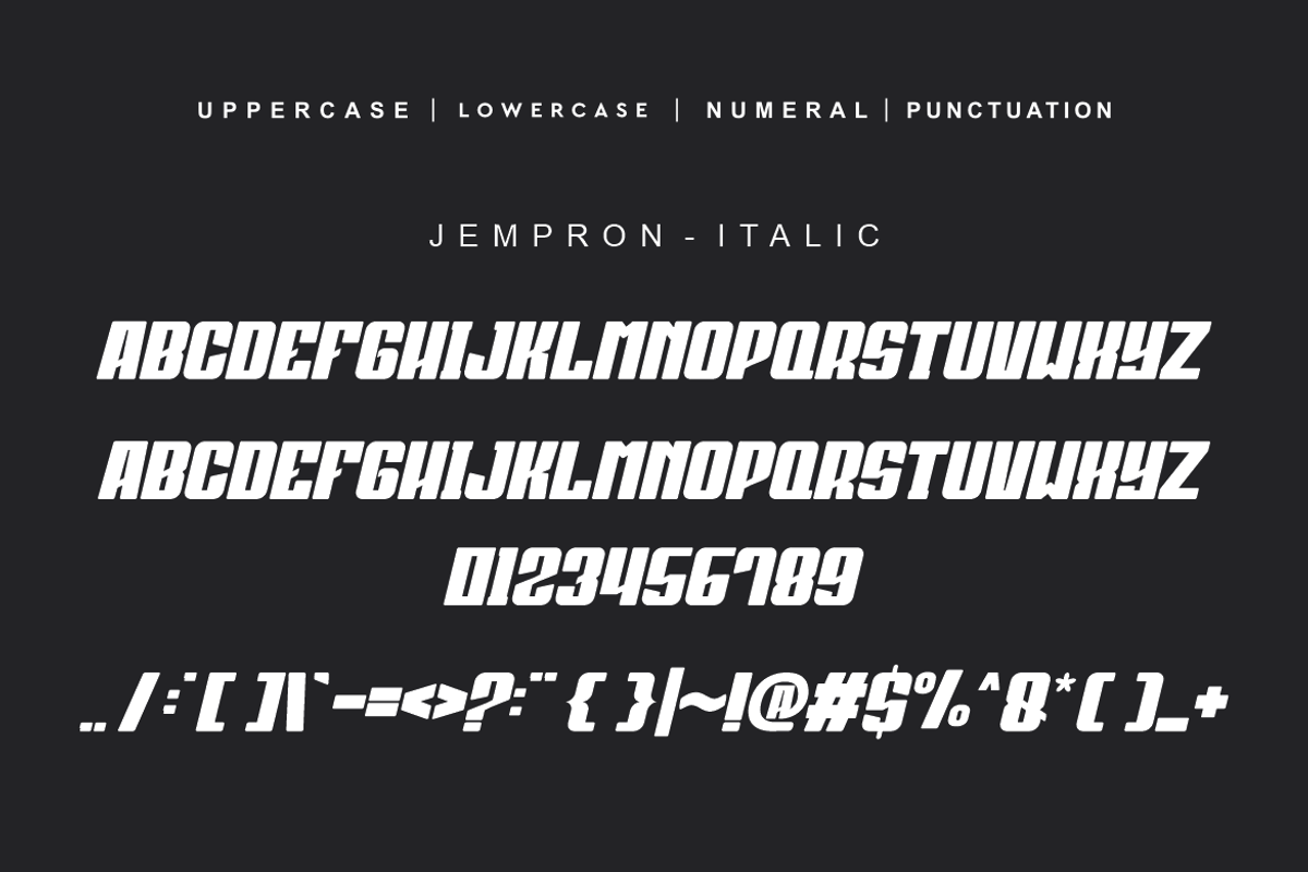 Jempron Font Bundle, a Sans Serif Font by QR Design Studio (Photo 10 of 12)