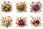 Fall Autumn Flowers And Leaves Flora, an Illustration by Libby Wishes (Thumbnail 6 of 7)