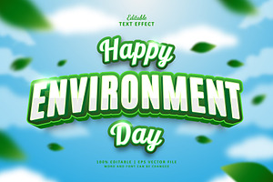 Text Effect Environment Day