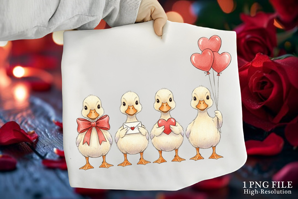 Funny Valentine Goose Png, an Illustration by Canvas Craft (Photo 1 of 7)