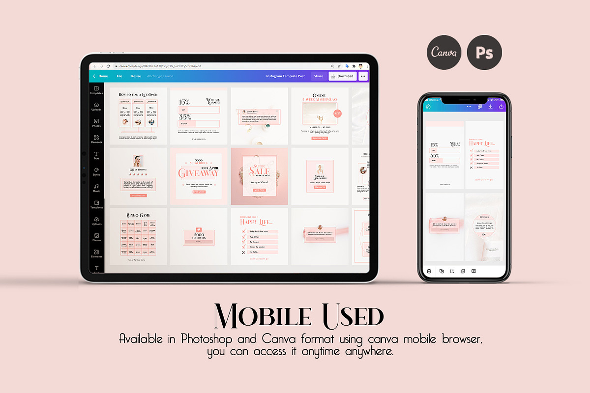 Insta Creator for Coach PS CANVA, a Social Media Template by goodesign (Photo 14 of 19)
