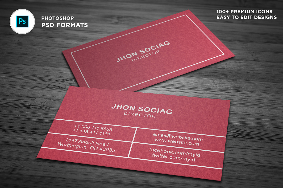 Simple Watercolor Business Cards, a Business Card Template by Galaxiya (Photo 1 of 6)