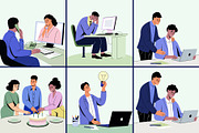 Animated Office Illustration Art Set, a Person Illustration by Brickclay (Thumbnail 3 of 5)