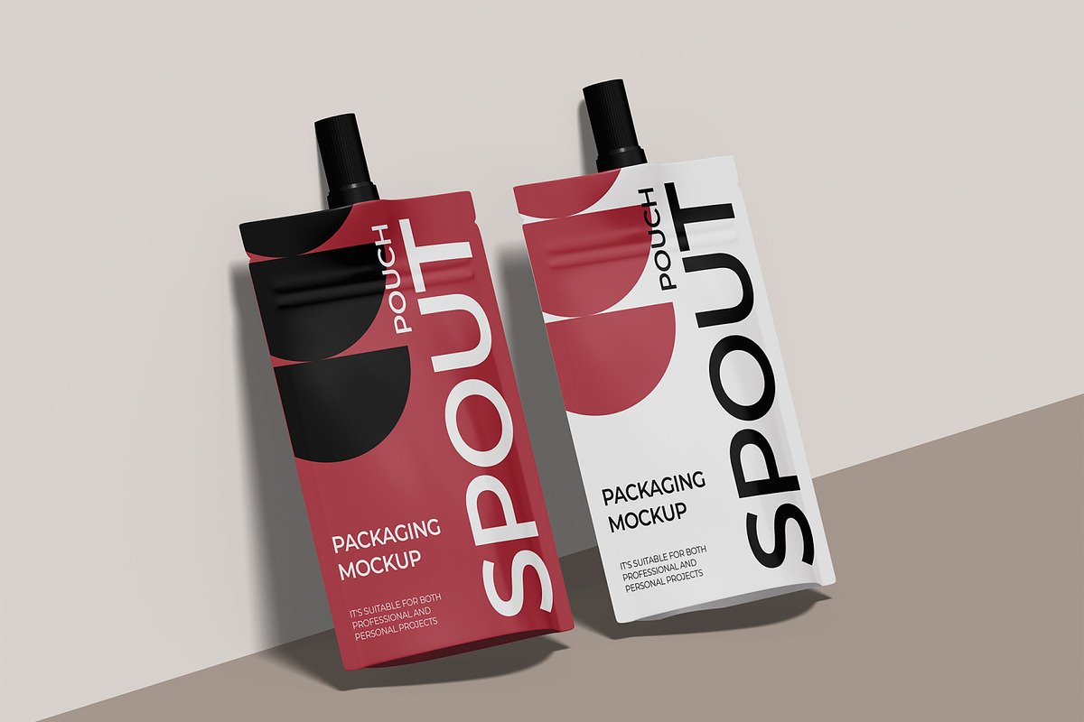 Spout Pouch Mockup, a Packaging Mockup by Permadi Creative
