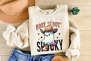 Boot Scoot Spooky PNG, Western