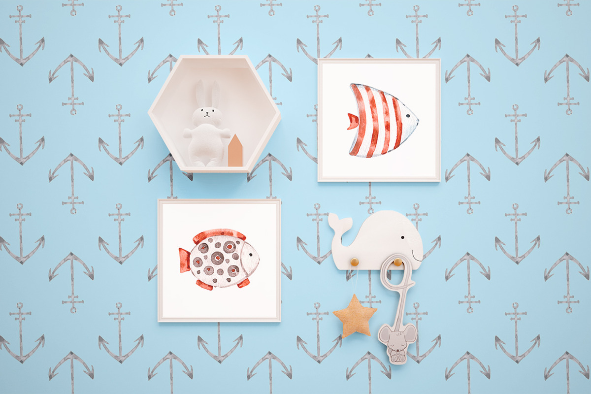 Sea rabbits naive watercolor clipart, an Animal Illustration by UlitkaStudio (Photo 5 of 9)