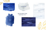 Deep Blue Alphabet Watercolor Set, a Work Illustration by Julia M. Watercolor (Thumbnail 16 of 17)