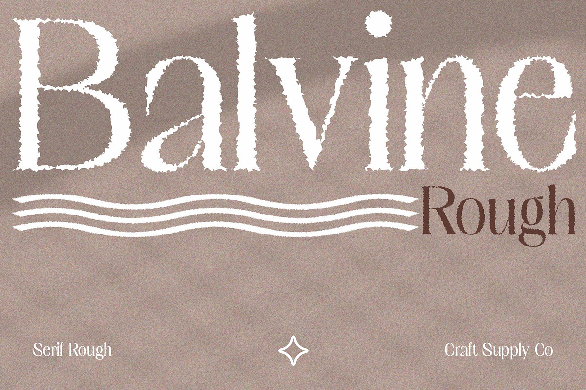 Balvine Rough, a Serif Font by Craft Supply Co. (Photo 1 of 8)