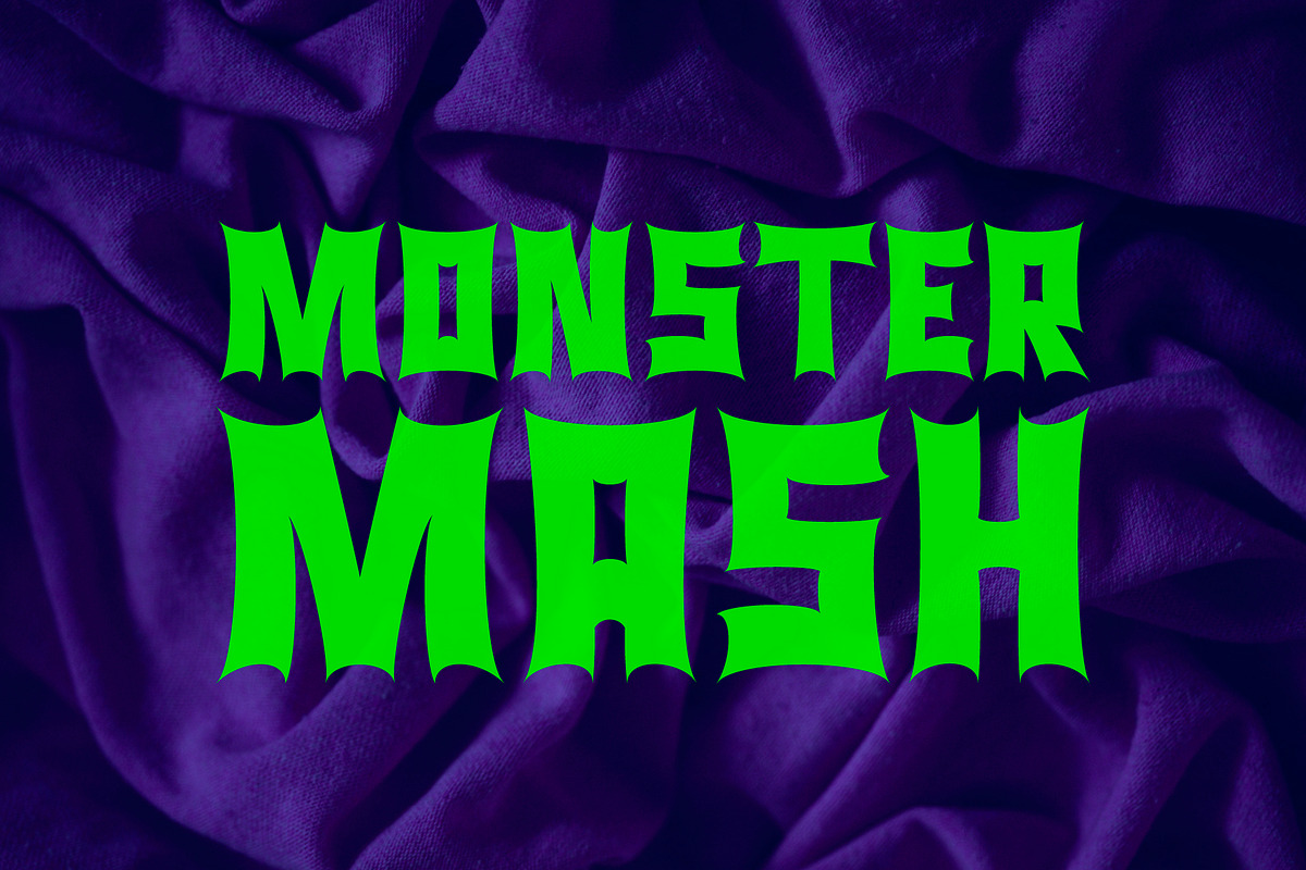 Monsta Rocka - a monster rocker font preview 6