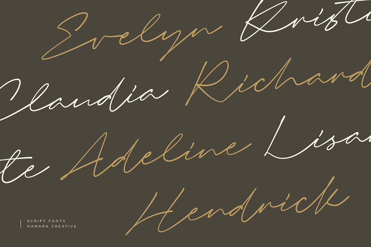 Bright Starla - Handwritten Script, a Script Font by Namara Creative Studio (Photo 5 of 13)