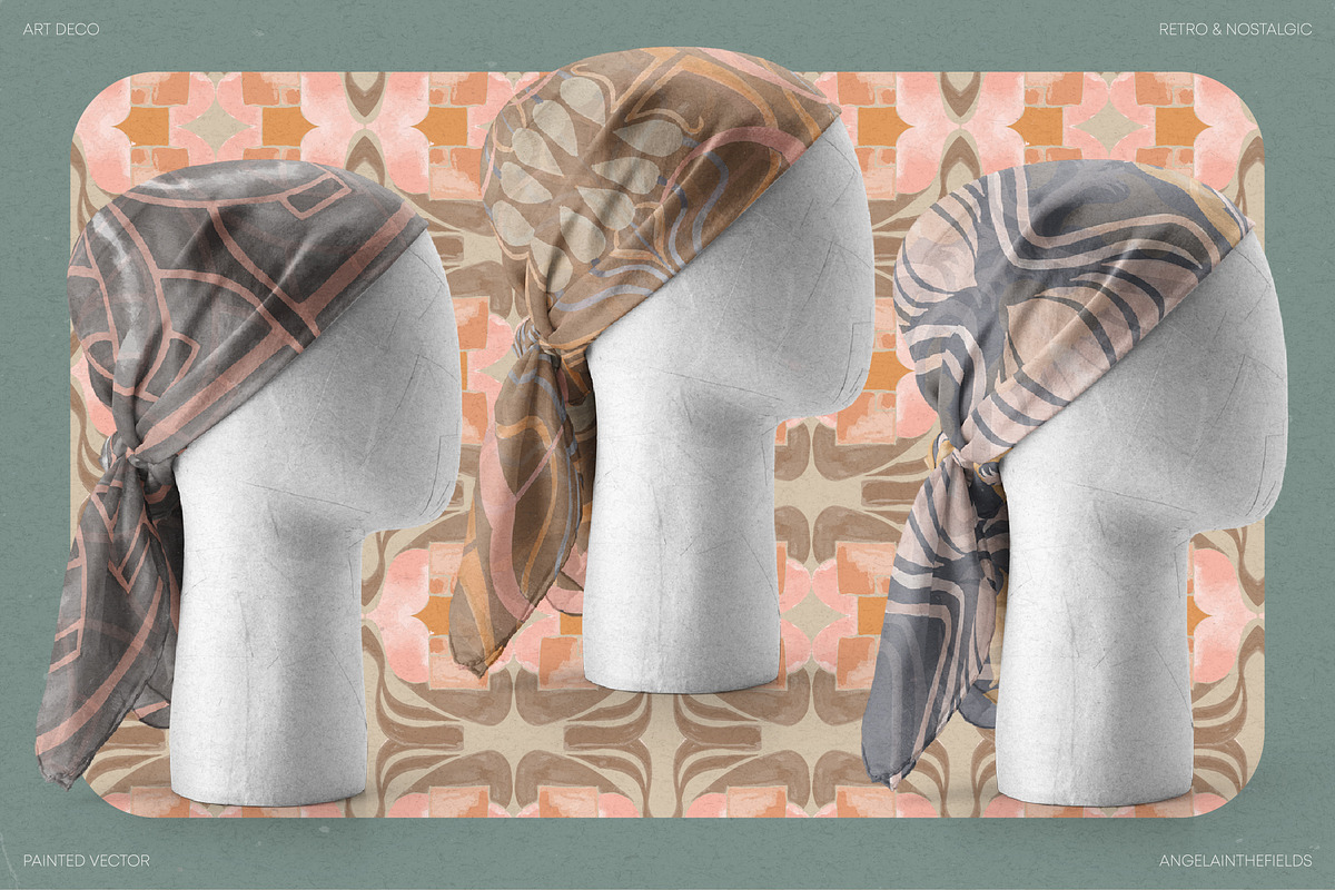 Art Deco Vector Pattern Set, a Texture Illustration by angelainthefields (Photo 2 of 8)