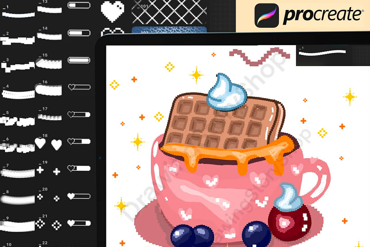 135 Procreate Pixel Art Brushes, a Brush Add-On by DrawingStoryShop (Photo 3 of 6)