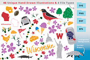 Wisconsin Illustrations Patterns Set, an Illustration by BeesDesign (Thumbnail 3 of 7)
