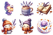 Watercolor Lavender Fall Clipart, an Illustration by Watercolor design (Thumbnail 4 of 4)