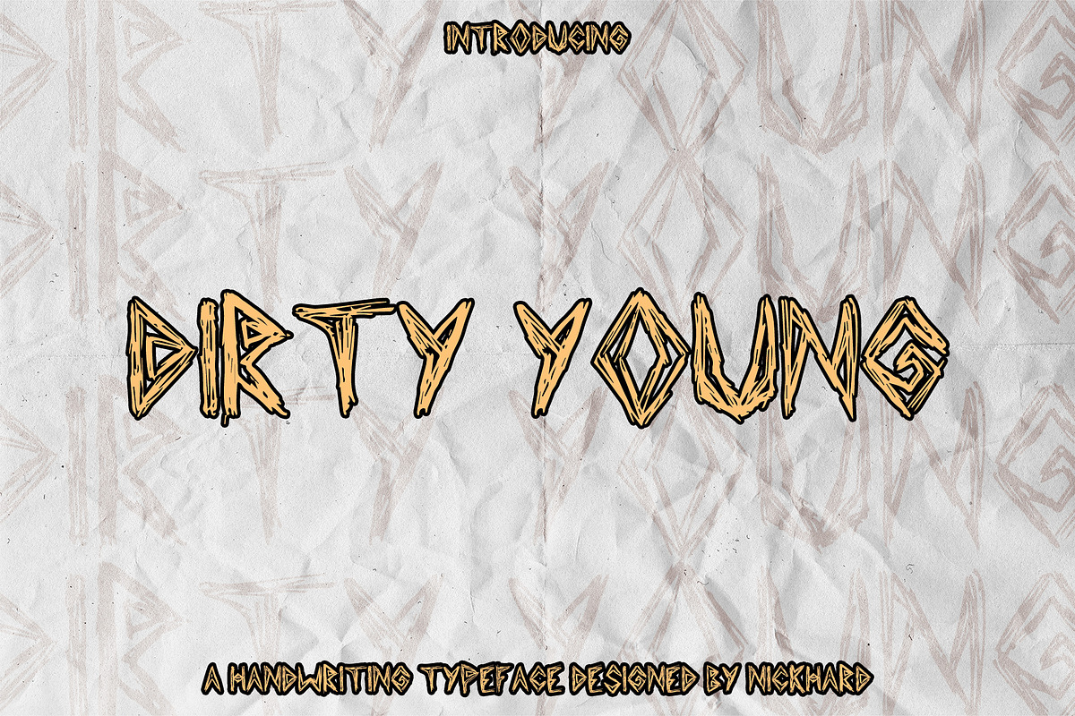 Dirty Young Hand Draw Font, a Handwritten Font by Nickhard (Photo 3 of 6)