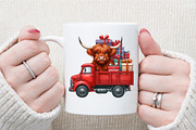 Christmas Gift Box Highland Cow PNG, an Illustration by Sublimation Artist (Thumbnail 5 of 9)