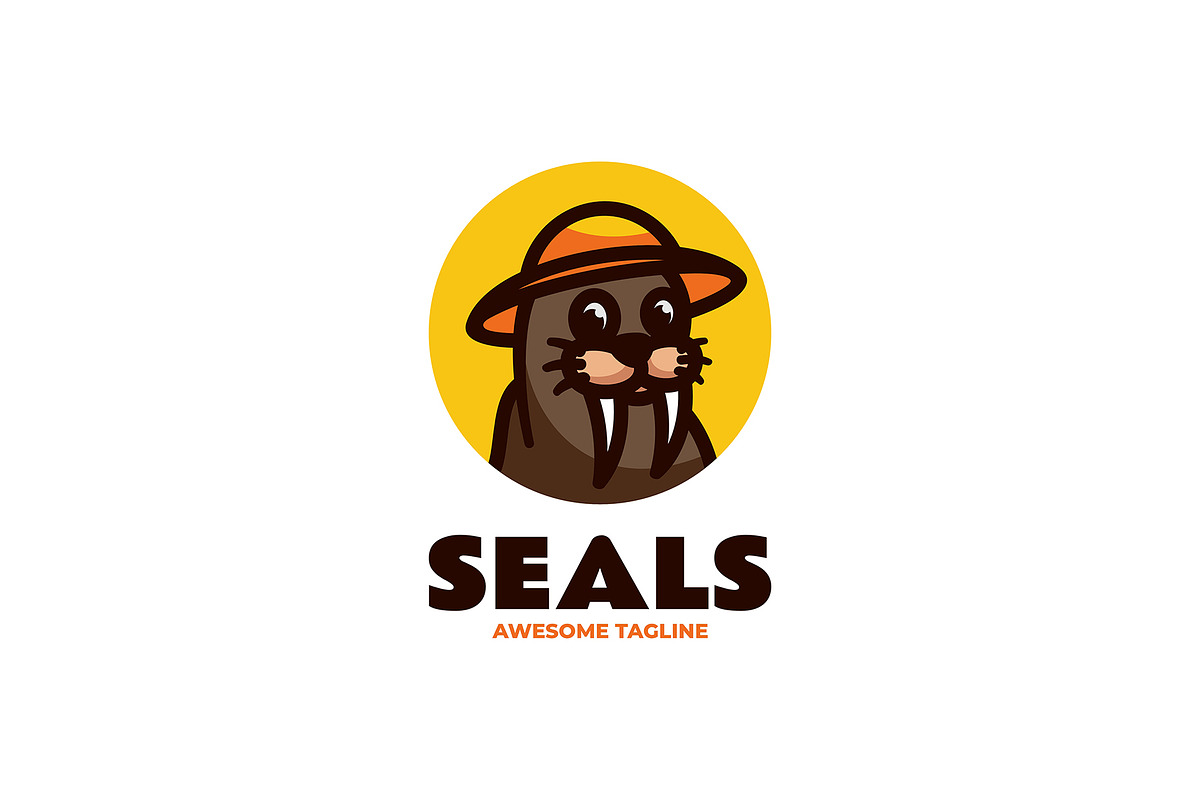Seals Mascot Cartoon Logo, a Branding & Logo Template by Artnivora.Std