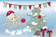 CHRISTMAS MERMAID, a Decorative Illustration by FARAWAYKINGDOM (Thumbnail 9 of 14)