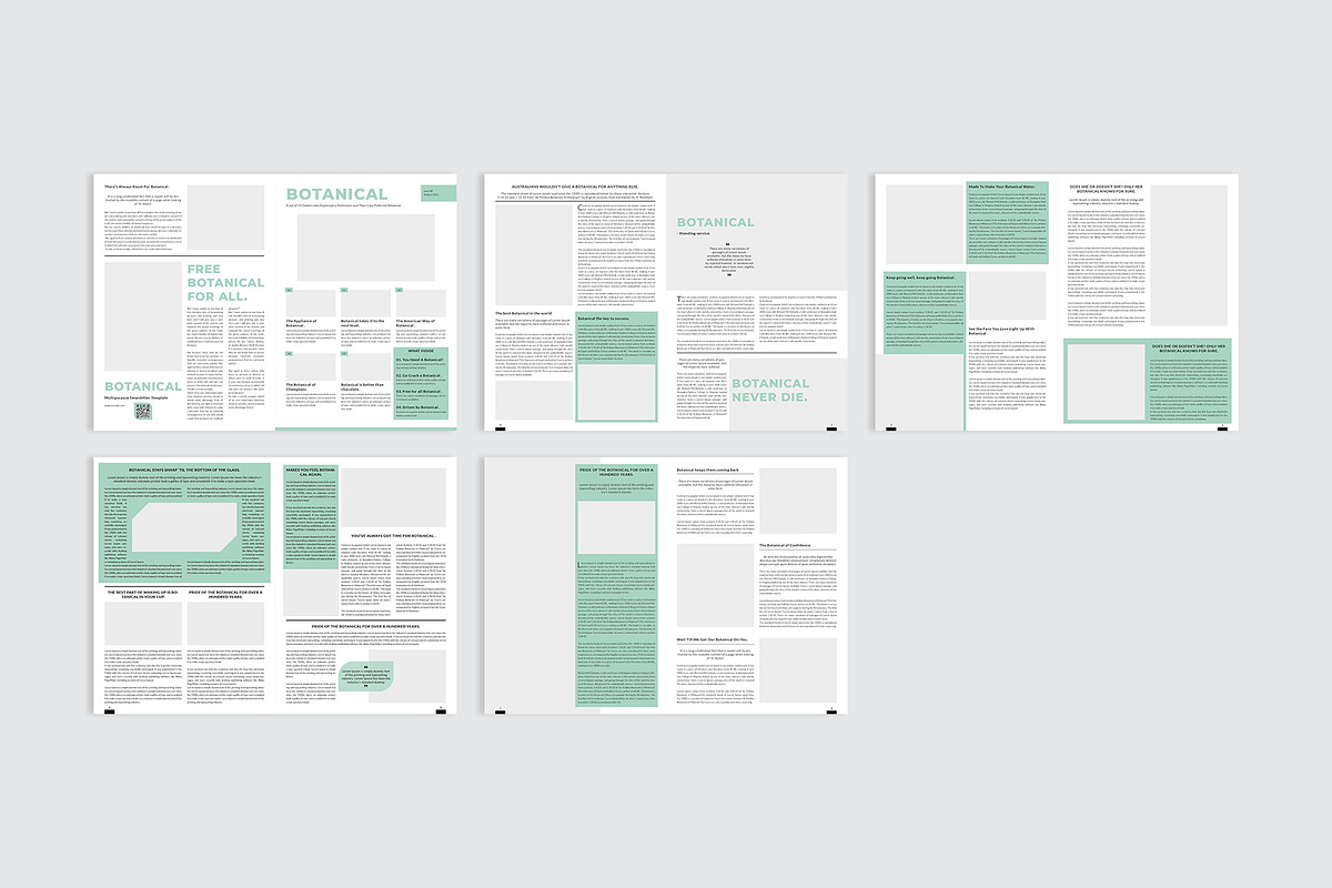 Botanical Newsletter Template, a Stationery Template by Amit Debnath (Photo 7 of 7)