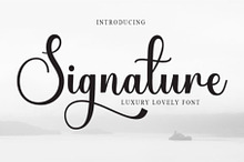 "Signature" Elegant Handwritten Font