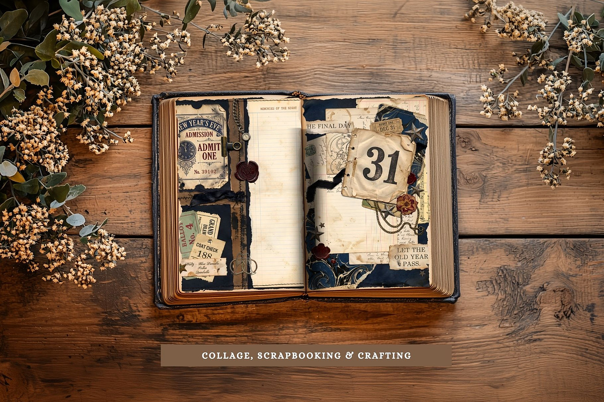 The Last Hour Vintage New Year Kit, a Seasonal Illustration by ThatsDesignArt (Photo 3 of 19)
