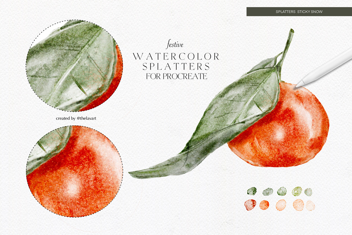 Festive Splatter Box for Procreate, a Brush Add-On by Liquid Amethyst Art (Photo 8 of 10)
