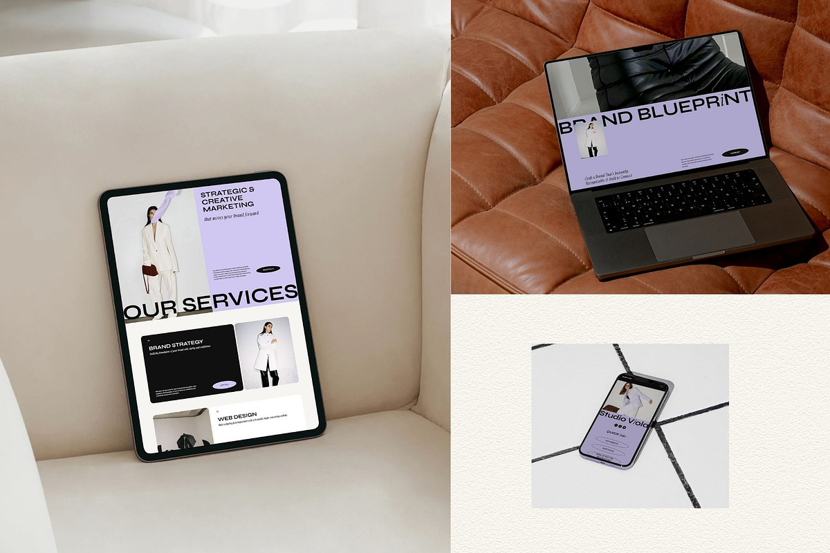 Purple Squarespace 7.1 Template, a Websites & App Template by Row Creative (Photo 6 of 10)
