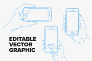 Hand Holding Mobile Phone, an Illustration by Rekanice (Thumbnail 4 of 4)