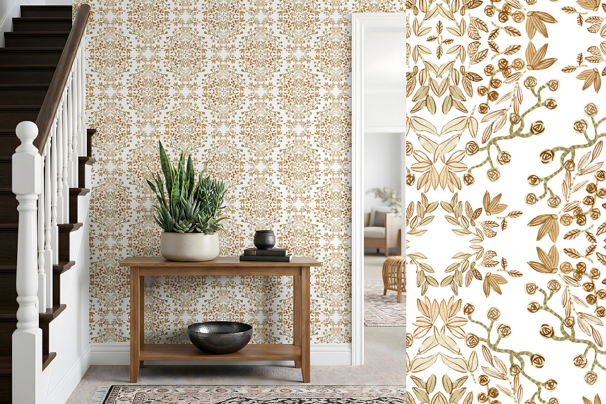 Cottagecore Beige Wallpaper, a Wallpaper Graphic by Webvilla Studio (Photo 3 of 6)