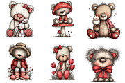 Whimsical Easter Teddy Bear Clipart, an Illustration by designcity5 (Thumbnail 5 of 5)